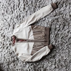Durango Cream Leather Jacket Small